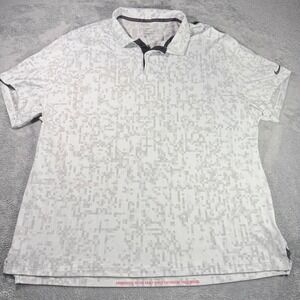 Nike Tiger Woods Collection Dri-FIT Digital Camo Golf Polo White Grey XXL